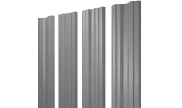Штакетник Twin с прямым резом 0,45 Drap RAL 7004 сигнальный серый