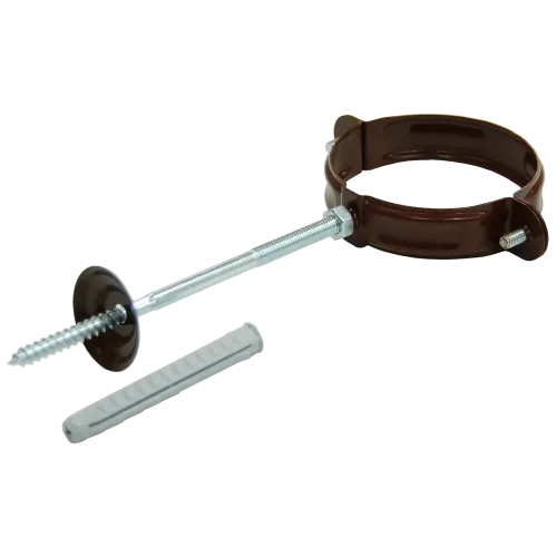 Хомут трубы 100 мм RAL 8017 шоколад