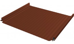 Кликфальц Pro Gofr Grand Line 0,5 Satin Matt TX с пленкой на замках RAL 8004 терракота
