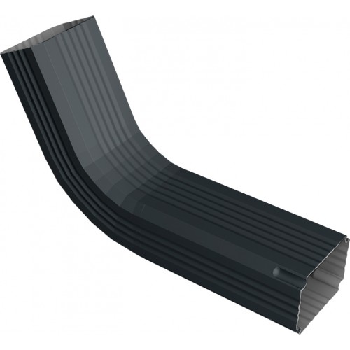 Колено трубы гофрированное боковое левое Vortex Lite 76х102мм Matt RAL 7016 антрацитово-серый