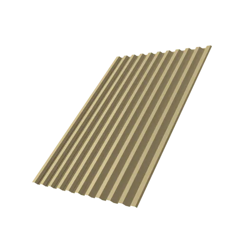 Профнастил С21R 0,45 PE lite RAL 1014 слоновая кость