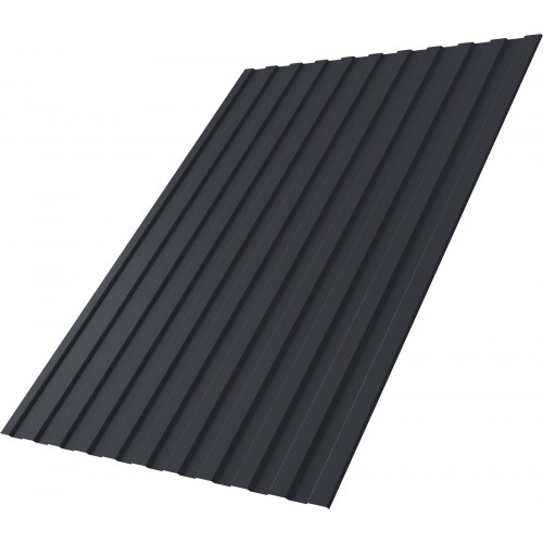 Профнастил С8A v01 Grand Line 0,4 PE-Matt-Double с пленкой RAL 7024 мокрый асфальт