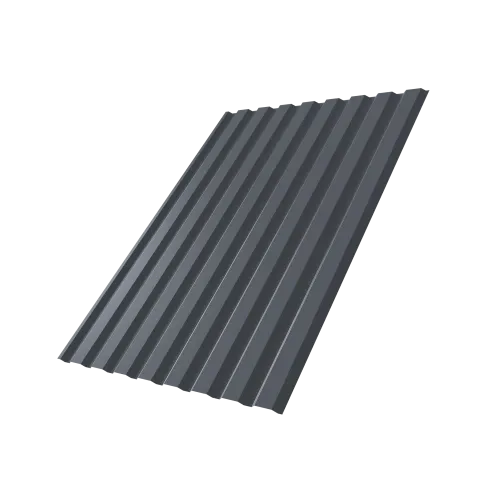 Профнастил С20A Grand Line 0,4 ПЭ матовый RAL 7024 мокрый асфальт