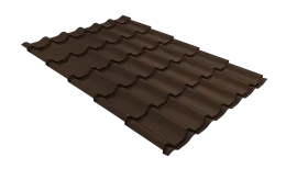 Металлочерепица классик 0,45 Drap TwinColor RAL 8017 шоколад