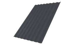 Профнастил С20B Grand Line 0,45 ПЭ матовый с пленкой RAL 7024 мокрый асфальт