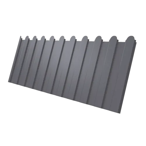 Профнастил С8A v02 фигурный Grand Line 0,45 PE RAL 7004 сигнальный серый