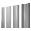 Штакетник М-образный А с прямым резом 0,45 PE RAL 9006бело-алюминиевый