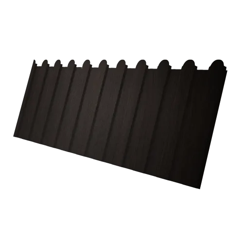 Профнастил С8A v02 фигурный Grand Line 0,45 Print Elite с пленкой Coffee Wood TwinColor