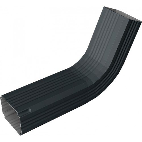 Колено трубы гофрированное боковое правое Vortex Lite Matt 76х102мм RAL 7016 антрацитово-серый