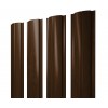 Штакетник Полукруглый Slim с прямым резом 0,45 Print Elite Choco Wood TwinColor