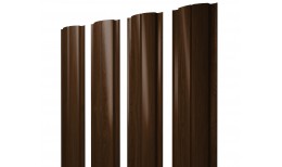 Штакетник Полукруглый Slim с прямым резом 0,45 Print Elite Choco Wood TwinColor