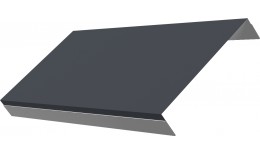 Ламель обратная 150 жалюзи Texas 0,5 PurPro с пленкой RAL 7024 мокрый асфальт