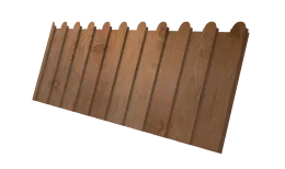 Профнастил С8A v02 фигурный Grand Line 0,45 Print Premium с пленкой Pine Wood Fresh