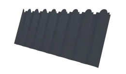 Профнастил С20B фигурный 0,45 Drap ST lite RAL 7024 мокрый асфальт