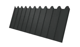 Профнастил С8A v02 фигурный Grand Line 0,5 Satin с пленкой RAL 7016 антрацитово-серый