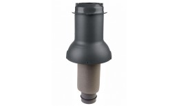 Элемент коньковый Krovent Pipe-Cone 125/100 ИЗ (выход канализации) серый