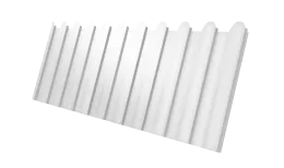 Профнастил С8A v02 фигурный Grand Line 0,5 PE RAL 9003 сигнальный белый