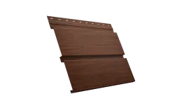 Софит металлический Квадро брус с перфорацией 0,45 Print Elite с пленкой Choco Wood TwinColor