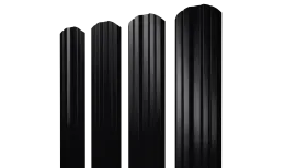 Штакетник Twin фигурный 0,5 PurPro RAL 9005 черный