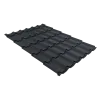 Металлочерепица классик 0,45 Drap TwinColor RAL 7024 мокрый асфальт