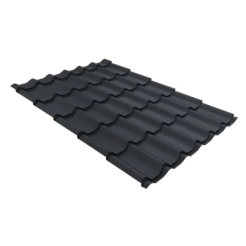 Металлочерепица классик 0,45 Drap TwinColor RAL 7024 мокрый асфальт