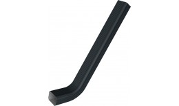 Труба гофрированная Vortex Lite Matt 76х102х1000мм с коленом RAL 7016 антрацитово-серый