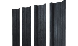 Штакетник П-образный В с прямым резом 0,45 Print Premium Grey Wood TwinColor
