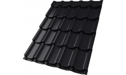 Металлочерепица квинта плюс Grand Line 0,5 Drap TX RAL 9005 черный