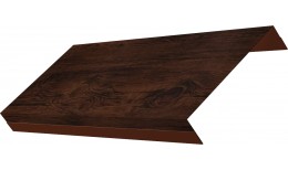 Ламель обратная 125 жалюзи Texas 0,45 Print Elite с пленкой Cherry Wood TwinColor
