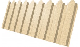 Профнастил С20A фигурный Grand Line 0,45 Print Elite Milky Wood TwinColor