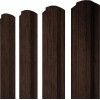 Штакетник Прямоугольный фигурный Grand Line 0,4 Принт Премиум Античный дуб TwinColor