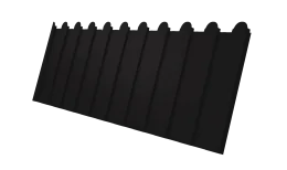 Профнастил С8A v02 фигурный Grand Line 0,45 Drap-double TX RAL 9005 черный
