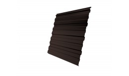 Профнастил C10R Grand Line 0,5 GreenCoat Pural BT, matt RR 32 темно-коричневый (RAL 8019 серо-коричневый)