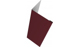 Нащельник (для калиток и ворот) 25х35 жалюзи Milan, Tokyo, Palermo 0,45 Drap с пленкой RAL 3005 красное вино (L2,5)