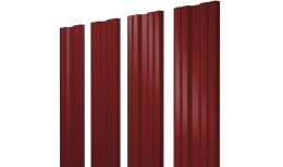 Штакетник Twin с прямым резом 0,45 PE RAL 3011 коричнево-красный