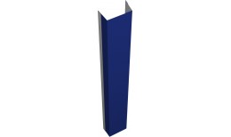 Крепежная планка нижняя для забора жалюзи Техас Grand Line 0,45 ПЭ RAL 5002 ультрамариново-синий (2м)