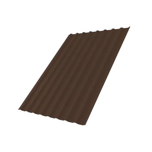Профнастил С20B Grand Line 0,45 ПЭ матовый с пленкой RAL 8017 шоколад