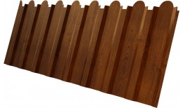 Профнастил С20B фигурный Grand Line 0,45 Print Premium Golden Wood Intense FTC