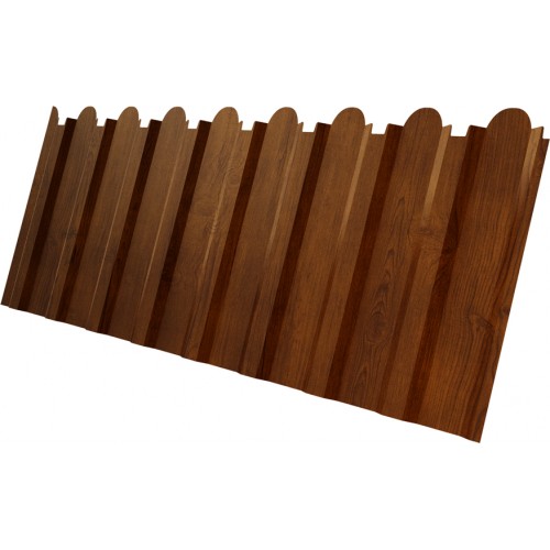 Профнастил С20B фигурный Grand Line 0,45 Print Premium Golden Wood Intense FTC