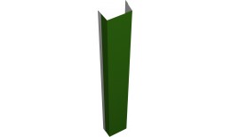Крепежная планка нижняя для забора жалюзи Техас Grand Line 0,45 ПЭ RAL 6002 лиственно-зеленый (2,5м)