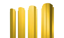 Штакетник П-образный А фигурный 0,45 PE RAL 1018 цинково-желтый