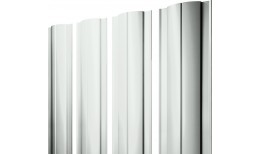 Штакетник Круглый с прямым резом Grand Line 0,45 ПЭ слим RAL 9003 сигнальный белый