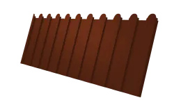 Профнастил С8A v02 фигурный Grand Line 0,45 PE с пленкой RAL 3009 оксидно-красный