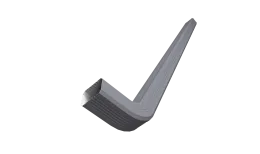 Труба гофрированная Vortex в2 76х102х3000мм с коленом RAL 7004 сигнльный серый