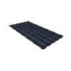 Металлочерепица кредо 0,45 Drap TwinColor RAL 7024 мокрый асфальт