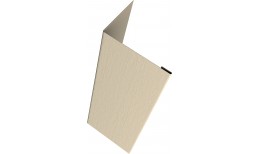 Нащельник (для калиток и ворот) 25х35 жалюзи Milan, Tokyo, Palermo 0,45 Print Elite с пленкой Milky Wood TwinColor (L2,5)