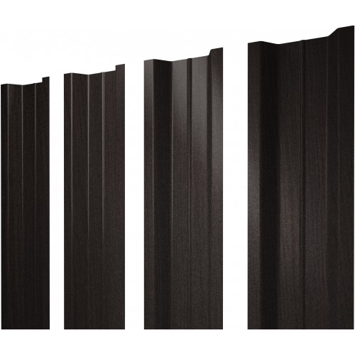 Штакетник П-образный В с прямым резом 0,45 Print Elite Coffee Wood TwinColor