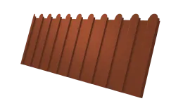 Профнастил С8A v02 фигурный Grand Line 0,5 Satin Matt TX RAL 8004 терракота