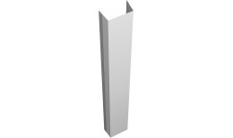 Крепежная планка нижняя для забора жалюзи Техас Grand Line 0,45 ПЭ RAL 9003 сигнальный белый (1,8м)