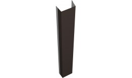 Крепежная планка нижняя для забора жалюзи Техас Grand Line 0,5 GreenCoat Pural БТ матовый  RR 32 темно-коричневый (RAL 8019 серо-коричневый) (2,5м)
